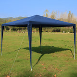 Marquee Pop Up Gazebo for Outdoor Events (UV & Water Resistant) - 3x3m (Blue) - (20 Person Capacity) - Front View