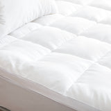 Hypoallergenic, Antibacterial w/ 100% Microfiber filling Mattress Topper - QUEEN - 45-Degree Angle