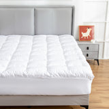 Hypoallergenic, Antibacterial w/ 100% Microfiber filling Mattress Topper - QUEEN - Extra Image