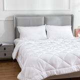 100 Percent Cotton Pillow Cover with 800g Poly Fill,  Hypoallergenic, Antibacterial, and Cooling Technology  2 PK - Front View