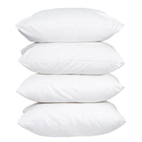 100 Percent Cotton Pillow Cover with 800g Poly Fill,  Hypoallergenic, Antibacterial, and Cooling Technology  4 PK - 45-Degree Angle