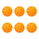 Precision Aerodynamic 40 Hole Design Pickleball Ball - 6 pack - Top-Down View