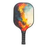 Pickleball Set with 6 Aerodynamic Balls and 2 Fiberglass Paddles - Side View