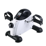 Portable Pedal Exerciser w/ LCD Monitor Tracking (Black & White) - Top-Down View