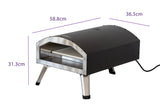 Compact and Portable 12 Outdoor Electric Pizza Oven - Top-Down View