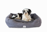 Easy to Clean Electric Heated Rabbit Faux Fur Covering Pet Bed - Small - Low Angle