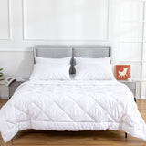 Microfiber/Bamboo Blend, Hypoallergenic & Antibacterial Quilt - Queen - Close-Up Angle