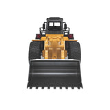Remote Control Model Bulldozer Truck (Yellow), Driving Cab and Scoop - Top-Down View
