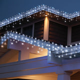Solar white curtain lights - Front View