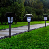 Lenoxx Wireless Solar-Powered Mosquito Killer Lamp (4-Piece, Black) - Side View
