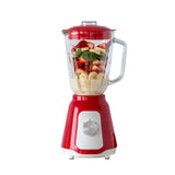 500W Red Glass Blender with Dual Speed Control and 1.5L Capacity - Side View