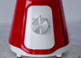 500W Red Glass Blender with Dual Speed Control and 1.5L Capacity - Top-Down View