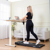 1.5 HP Electric Walking Pad Treadmill with Remote Control and Display Screen - Front View