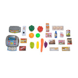 Children's Home Supermarket w/ Toy Cash Register, Trolly, Fruit & More - Side View