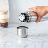 1L Stainless Steel Vacuum Flask Insulated Drink Container - Side View