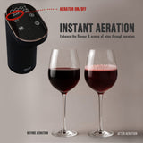 Instant Wine Aerator & Dispenser with Adjustable Bottle Fit - Top-Down View