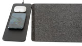 Reversible Wireless Fast Charging Desktop Mat for Smartphones and Earbuds - Side View
