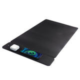 Reversible Wireless Fast Charging Desktop Mat for Smartphones and Earbuds - 45-Degree Angle