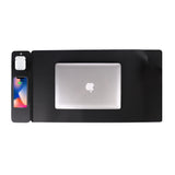 Reversible Wireless Fast Charging Desktop Mat for Smartphones and Earbuds - Rear View