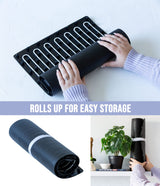 Electric Warming Mat Adjustable 3-Level Heat, Rollable & Portable Hot Plates Heat Pad - Rear View