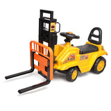 Kids Manual Forklift Ride-On with Working Mast Lift and Pallet - Top-Down View