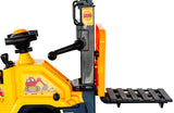 Kids Manual Forklift Ride-On with Working Mast Lift and Pallet - Low Angle