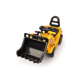 Ride-on Children's Digger (Yellow) w/ Interactive Gear Stick & Scoop - Side View