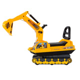 Ride-on Children's Excavator w/ Sturdy Track and Dual Operation Levers to Scoop - Side View