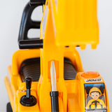 Ride-on Children's Excavator w/ Sturdy Track and Dual Operation Levers to Scoop - Top-Down View