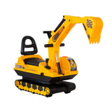 Ride-on Children's Excavator w/ Sturdy Track and Dual Operation Levers to Scoop - 45-Degree Angle