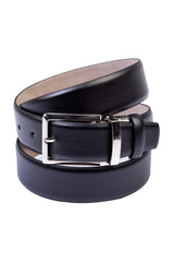 BELT AND WALLET & CARD HOLDER BLACK SET - Front View