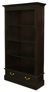Tasmania 2 Drawer Bookcase (Chocolate) - Front View