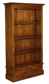 Tasmania 2 Drawer Bookcase (Light Pecan) - Side View