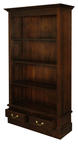 Tasmania 2 Drawer Bookcase (Mahogany) - Front View