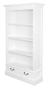 Tasmania 2 Drawer Bookcase (White) - Side View