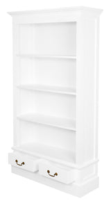 Tasmania 2 Drawer Bookcase (White) - Top-Down View