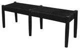 Kelly Loom Oak Bench (Black) - Front View