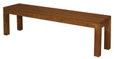 Large Tilda Solid Mahogany Bench (Light Pecan) - Front View