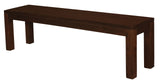 Large Tilda Solid Mahogany Bench (Mahogany) - Front View