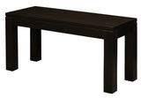 Amsterdam Solid Timber Bench 90 x 35 cm (Chocolate) - Side View