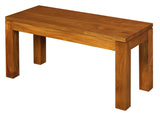 Amsterdam Solid Timber Bench 90 x 35 cm (Light Pecan) - Front View