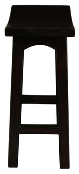 Tokyo Timber Kitchen Counter Stool (Chocolate) - Side View