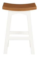 Tokyo Timber Kitchen Counter Stool (White Caramel) - Front View