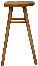 Scandinavian Timber Kitchen Counter Stool (Caramel) - Front View
