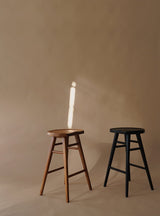 Scandinavian Timber Kitchen Counter Stool (Caramel) - Top-Down View