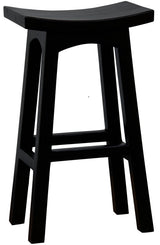 Tokyo Solid Mahogany Timber Barstool (Chocolate) - Front View