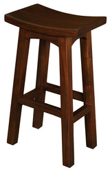 Tokyo Solid Mahogany Timber Barstool (Mahogany) - Front View