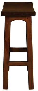 Tokyo Solid Mahogany Timber Barstool (Mahogany) - Side View