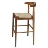Arden Solid Oak Loom Kitchen Counter Stool (Almond) - Side View
