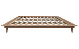 Gatsby Queen Size Platform Bed Base (Natural) - Side View